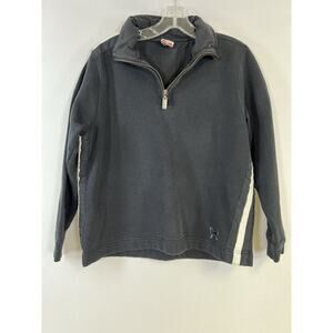 The Black Dog Sweatshirt Black 1/4 Zip Pullover Vintage Collection Womens Medium